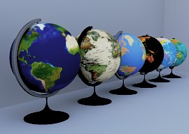 Earth globes